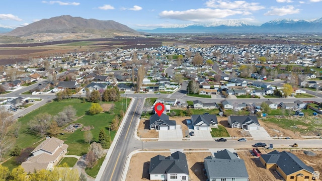 292 500 N, Santaquin, UT 84655 - bird's eye view featuring a mountain view and a residential view