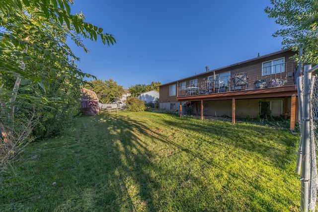 27 E Monticello Dr S, Kaysville, UT 84037 - view of yard with a wooden deck