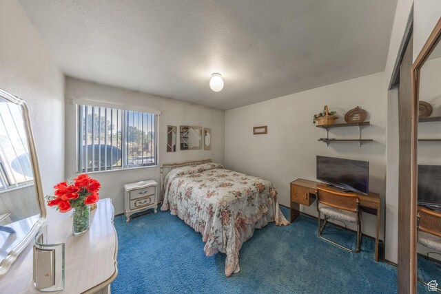 27 E Monticello Dr S, Kaysville, UT 84037 - carpeted bedroom with a textured ceiling