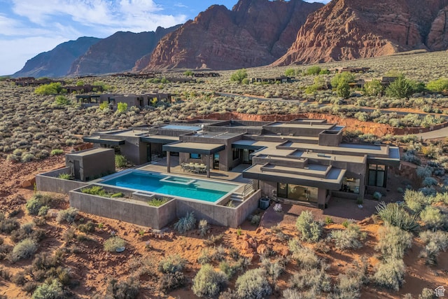 973 W Sipala Trl, Ivins, UT 84738 - exterior space featuring a mountain view and a patio area