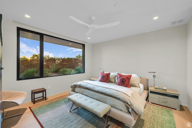 973 W Sipala Trl, Ivins, UT 84738 - bedroom featuring ceiling fan and light hardwood / wood-style floors