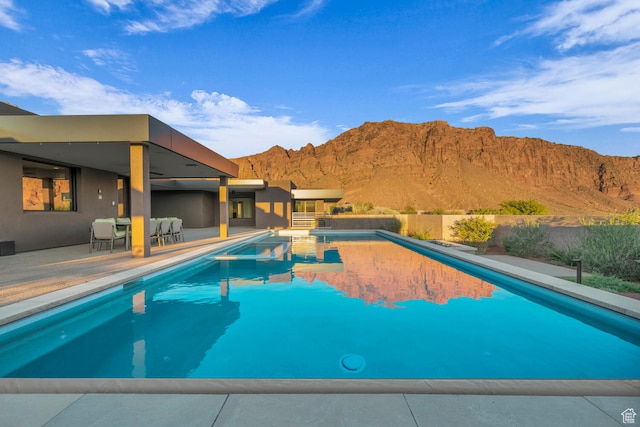 973 W Sipala Trl, Ivins, UT 84738 - view of swimming pool with a patio area and a mountain view