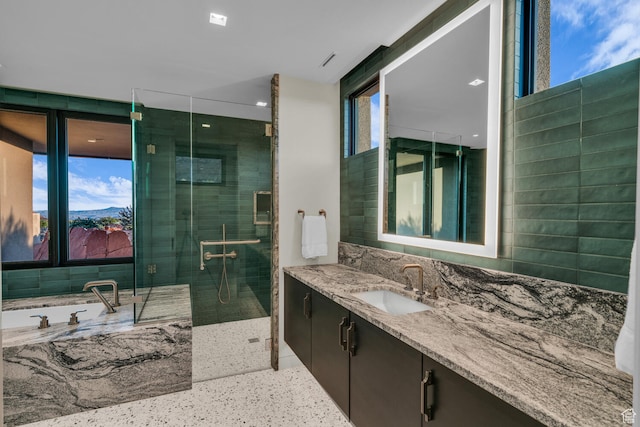 973 W Sipala Trl, Ivins, UT 84738 - bathroom featuring vanity and plus walk in shower