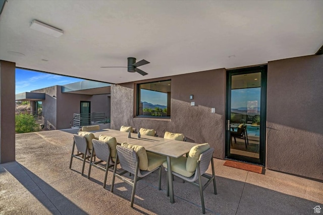 973 W Sipala Trl, Ivins, UT 84738 - view of patio / terrace with ceiling fan