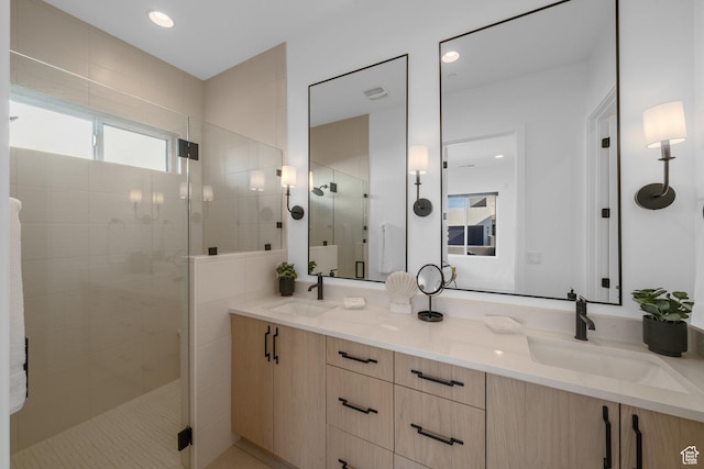 3617 S Cypress Point Rd, Hurricane, UT 84737 - bathroom featuring vanity and an enclosed shower
