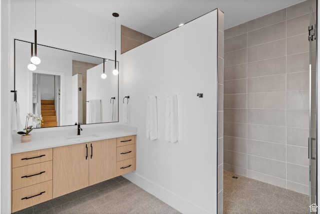 3617 S Cypress Point Rd, Hurricane, UT 84737 - bathroom featuring walk in shower and vanity