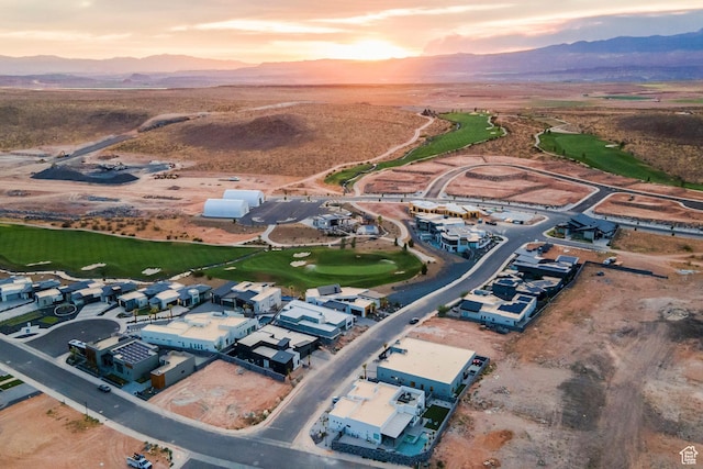 3617 S Cypress Point Rd, Hurricane, UT 84737 - aerial view at dusk featuring a mountain view