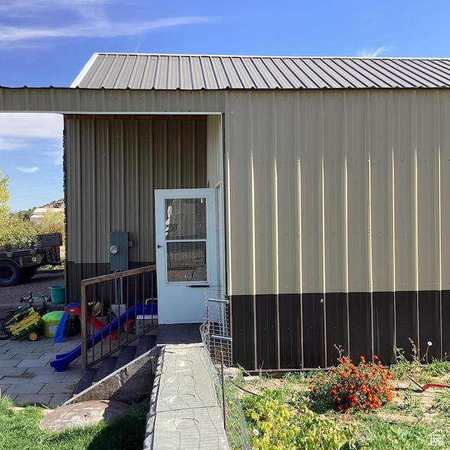 1528 E Valley View Dr, Manila, UT 84046 - view of exterior entry featuring a patio