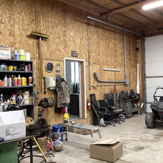 1528 E Valley View Dr, Manila, UT 84046 - garage featuring wood walls