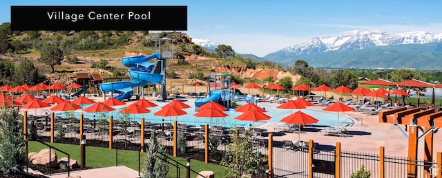 402 N Abajo Peak Way Unit Q-1, Heber City, UT 84032 - view of pool with a mountain view
