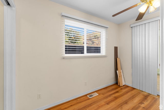 53 Pioneer Way, Hurricane, UT 84737 - unfurnished bedroom with light wood finished floors, a closet, and ceiling fan