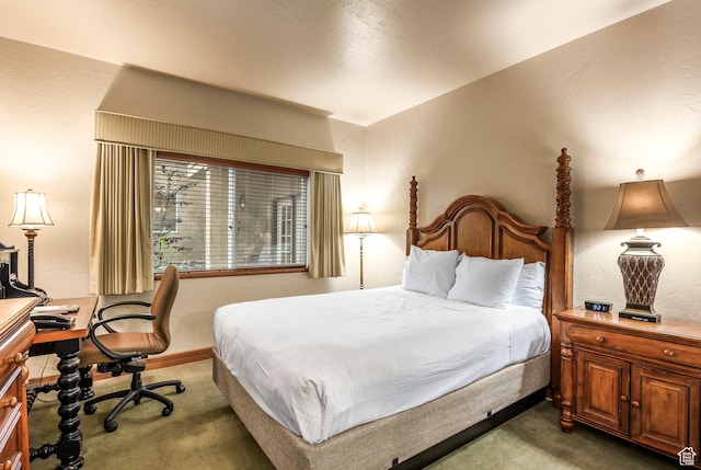 view of carpeted bedroom