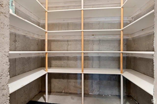 view of storage room
