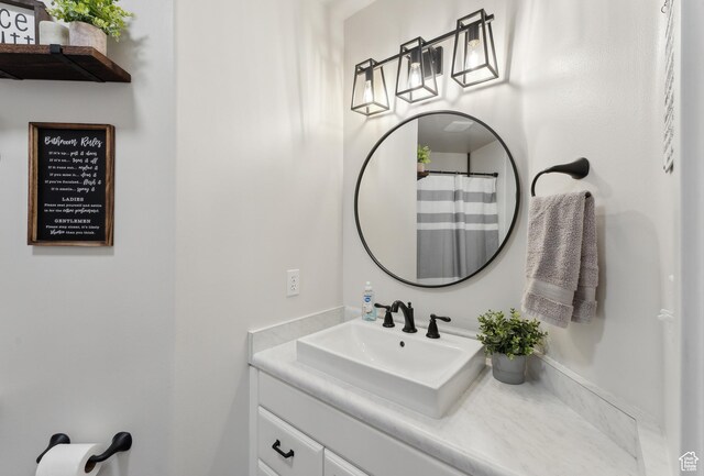 bathroom featuring vanity