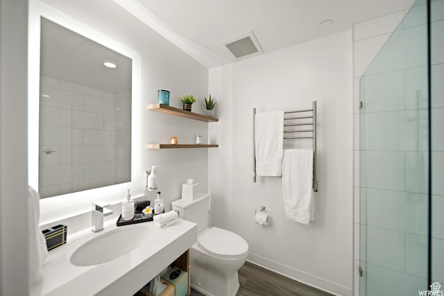 2670 Canyons Resort Dr Unit 208, Park City, UT 84098 - full bathroom featuring toilet, vanity, baseboards, wood finished floors, and a shower