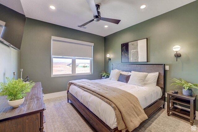 4971 S Cattail Way, Washington, UT 84780 - bedroom featuring visible vents, baseboards, recessed lighting, and carpet flooring