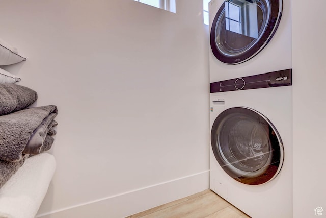4971 S Cattail Way, Washington, UT 84780 - clothes washing area with laundry area and stacked washer / drying machine