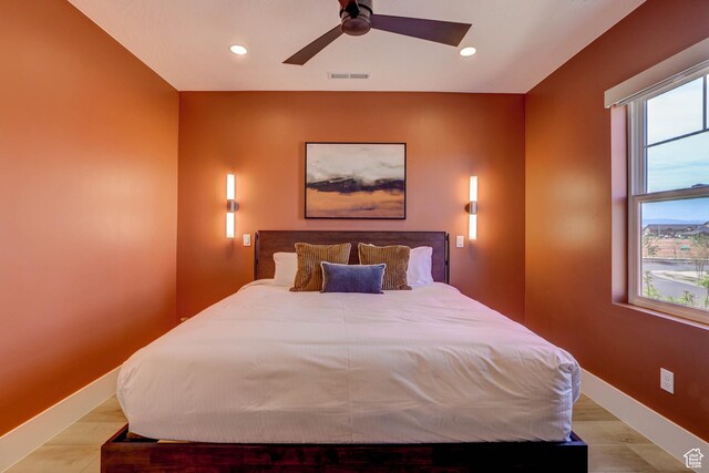 4971 S Cattail Way, Washington, UT 84780 - bedroom with visible vents, baseboards, multiple windows, and recessed lighting