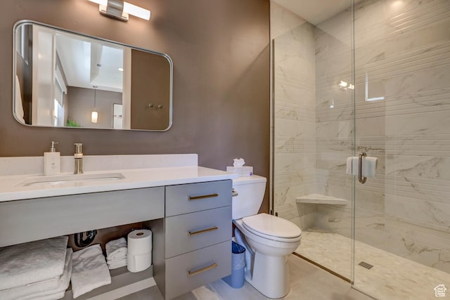 4971 S Cattail Way, Washington, UT 84780 - bathroom with toilet, a stall shower, and vanity