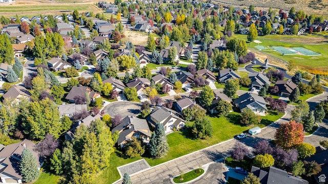 bird's eye view with a residential view