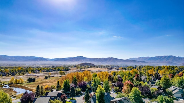 exterior space with a mountain view