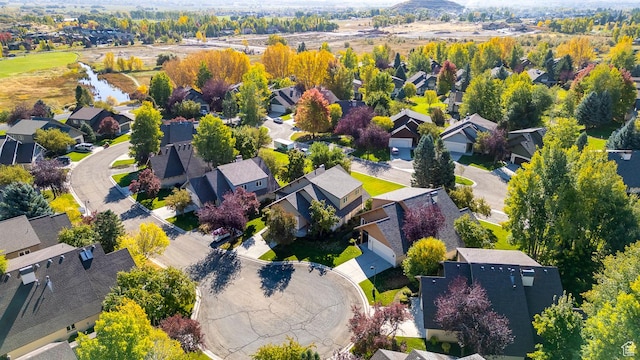 drone / aerial view featuring a residential view