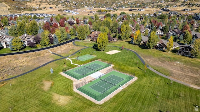 aerial view featuring a residential view