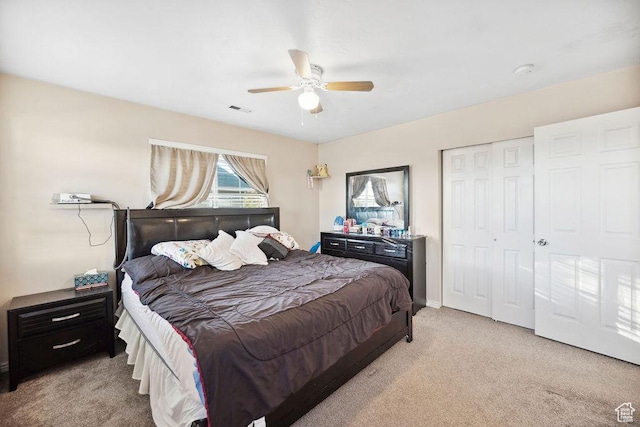 1898 W Pointe Meadow Loop, Lehi, UT 84043 - bedroom with light carpet, a closet, a ceiling fan, and baseboards