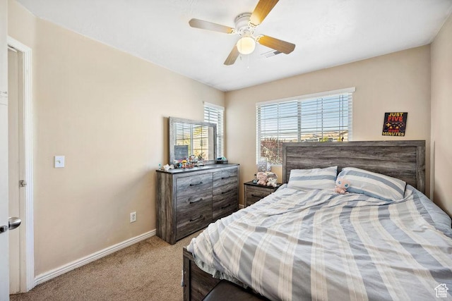 1898 W Pointe Meadow Loop, Lehi, UT 84043 - bedroom with carpet flooring, baseboards, and ceiling fan