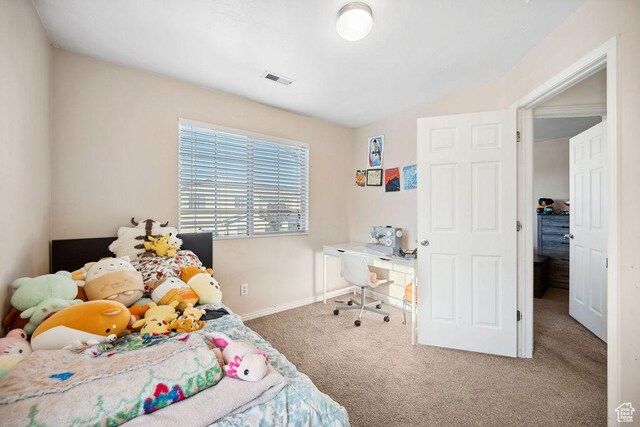 1898 W Pointe Meadow Loop, Lehi, UT 84043 - bedroom with carpet floors, a desk, and baseboards