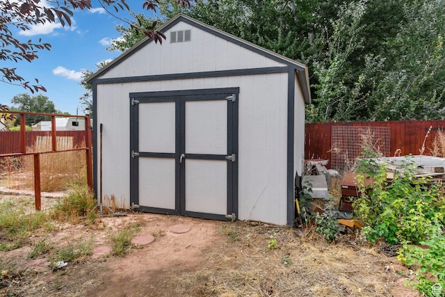 245 N 700 E, Richfield, UT 84701 - view of shed featuring a fenced backyard