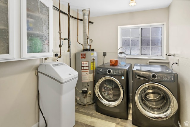 245 N 700 E, Richfield, UT 84701 - laundry area with water heater, laundry area, washing machine and clothes dryer, and wood finished floors