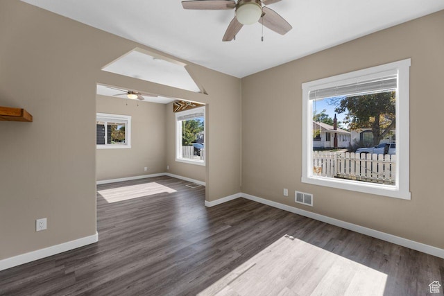 327 E Coatsville Ave S, Salt Lake City, UT 84115 - unfurnished room featuring a ceiling fan, baseboards, and wood finished floors
