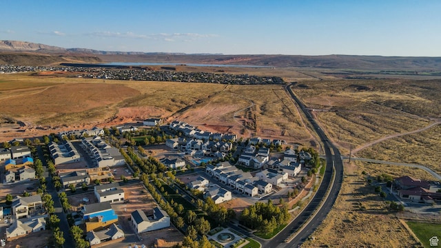 birds eye view of property with a residential view