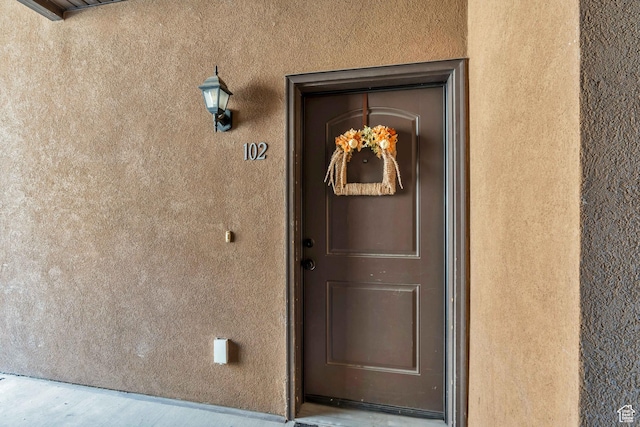 376 S 740 W Unit 102, Pleasant Grove, UT 84062 - doorway to property featuring stucco siding