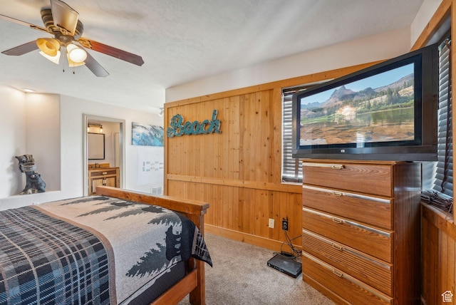 8938 N Canyon Wash Dr, Eagle Mountain, UT 84005 - bedroom featuring carpet floors and wooden walls