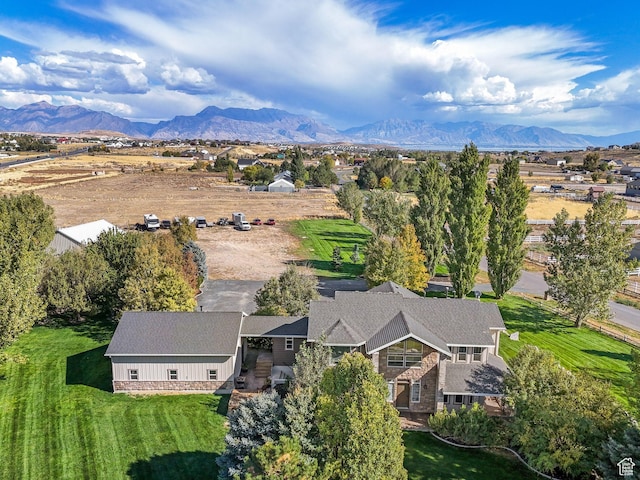 8938 N Canyon Wash Dr, Eagle Mountain, UT 84005 - birds eye view of property with a mountain view