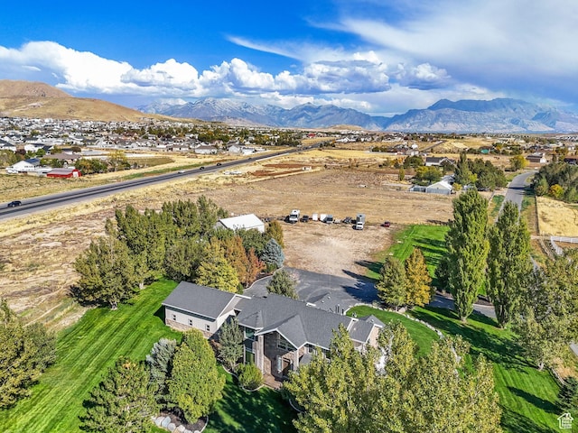 8938 N Canyon Wash Dr, Eagle Mountain, UT 84005 - bird's eye view with a mountain view