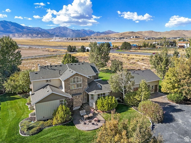 8938 N Canyon Wash Dr, Eagle Mountain, UT 84005 - birds eye view of property featuring a mountain view