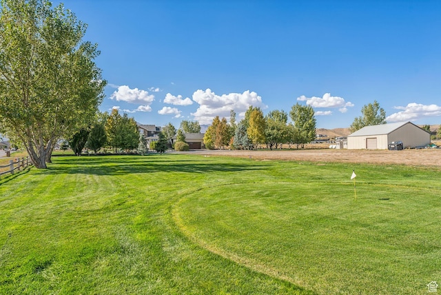 8938 N Canyon Wash Dr, Eagle Mountain, UT 84005 - view of yard featuring a pole building and an outdoor structure