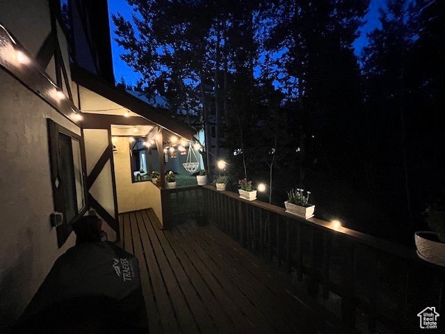 102 S Alpine Ln # A-4, Brian Head, UT 84719 - view of deck at twilight