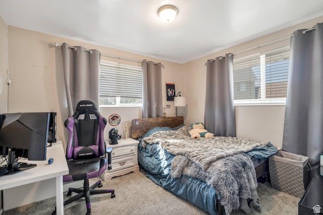 bedroom with carpet flooring