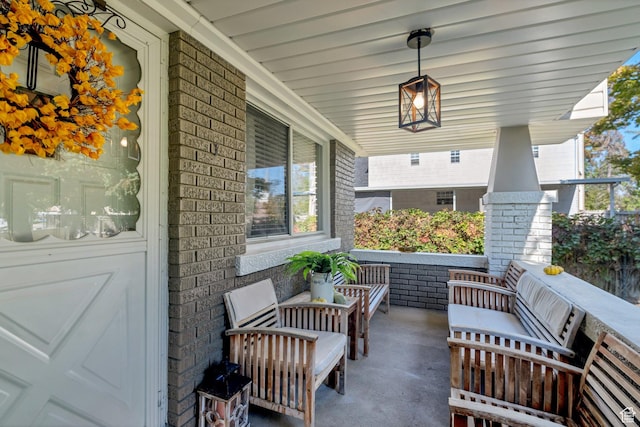 view of patio / terrace with a porch