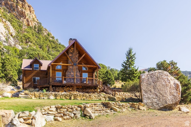 18906 N Canyon Rd, Whiterocks, UT 84085 - view of front of property with a deck
