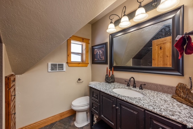18906 N Canyon Rd, Whiterocks, UT 84085 - bathroom featuring vanity, vaulted ceiling, and toilet