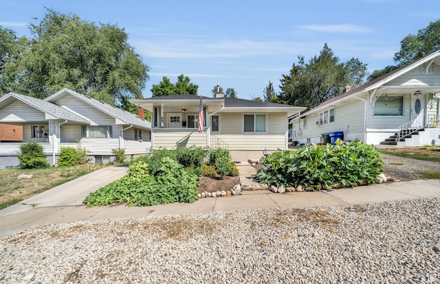 view of single story home