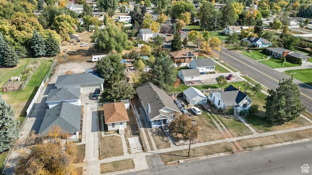 drone / aerial view with a residential view