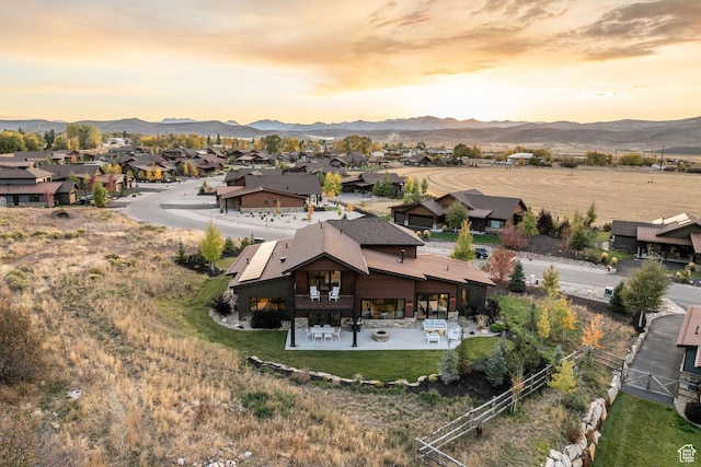 498 Thorn Creek Dr, Kamas, UT 84036 - aerial view at dusk of a mountain view and a residential view