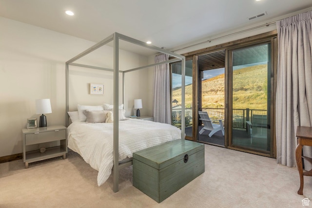 498 Thorn Creek Dr, Kamas, UT 84036 - carpeted bedroom featuring access to exterior and recessed lighting