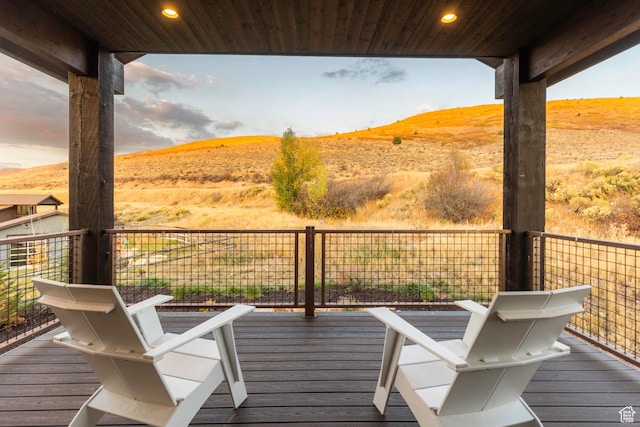 498 Thorn Creek Dr, Kamas, UT 84036 - wooden deck with a mountain view